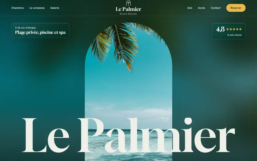 Capture d'écran du site Le Palmier