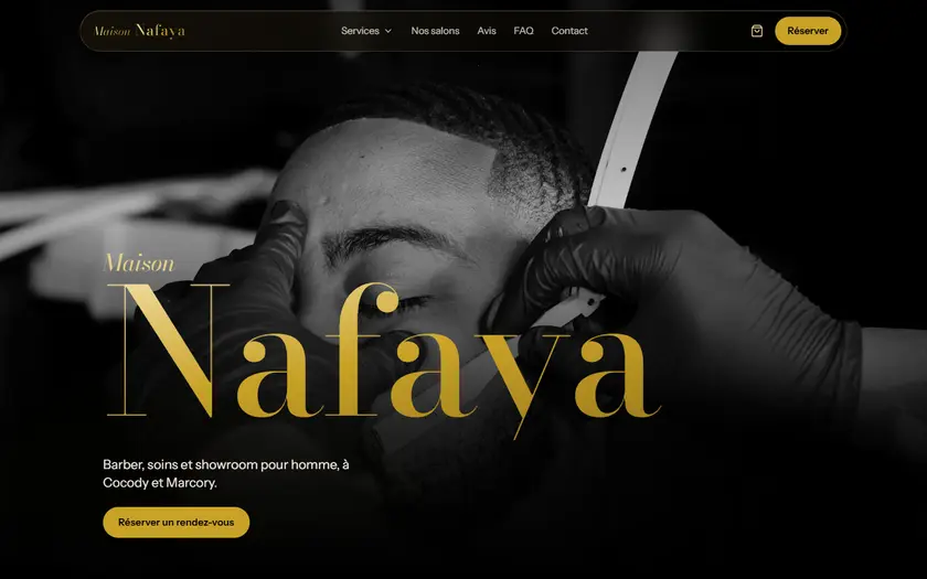 Capture d'écran du site Maison Nafaya
